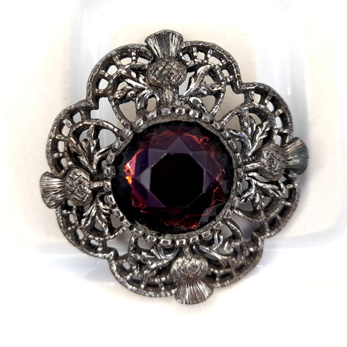 Scottish thistle brooch - scottish,
