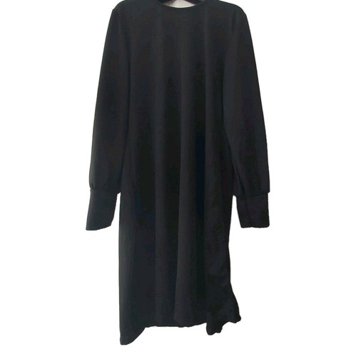 Black modest kurta high plain - black,