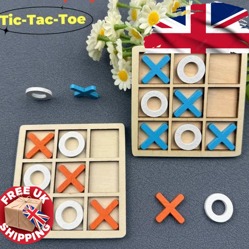 Wooden tic tac toe board - tic-tac-toe,