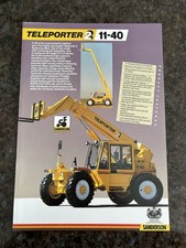Sanderson Teleporter 11-40 Leaflet.. JCB Bonser Manitou Volvo Forklift Retro