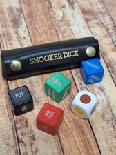 snooker dice in leather case