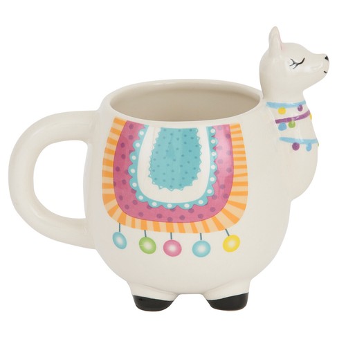 Llama drinking mug - drinking,