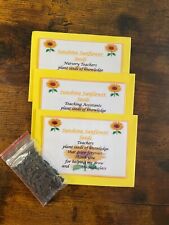 SUNFLOWER Seeds Teacher Gift Card Nursery, Assistant Plant Seeds Of Knowledge