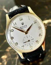 A BEAUTIFUL VINTAGE 9ct GOLD 1962 MID-SIZE ROLEX PRECISION WRISTWATCH IN 9K GOLD