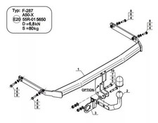 Swan Neck Tow Bar For FORD
