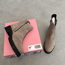 Moda In Pelle Zip Suede Taupe
