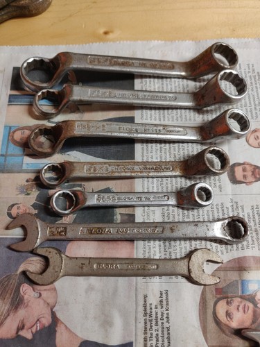 Vintage elora spanners lot - 7x,