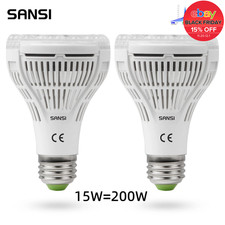 SANSI 15W LED Grow Light Full Spectrum Indoor Plant Lamp for Seeds & Greens e27
