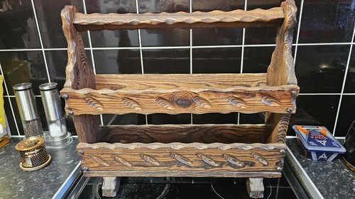 Vintage rustic carved wooden - rustic,