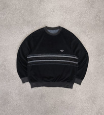 Vintage Adidas Ventex Made In France Velour Sweatshirt Jumper Men Size Small 80s