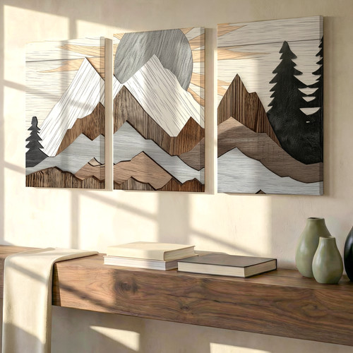 Pieces mountain landscape - 3,