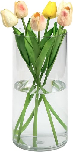 Acrylic cylinder vase 25cm - cylinder,
