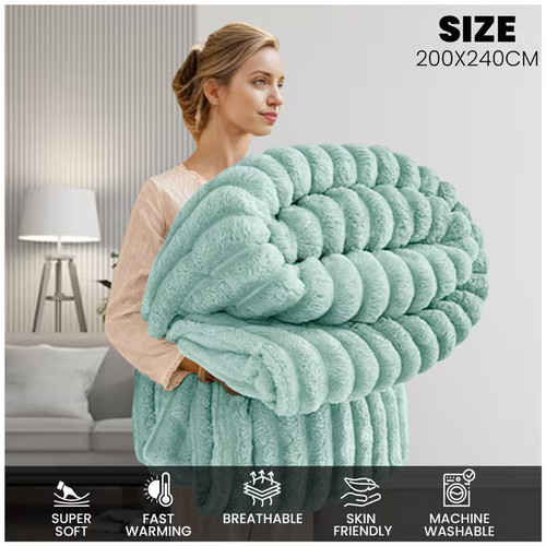 Luxuriously ribbed throw - luxuriously, throw,soft