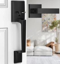 Black Front Door Handle
