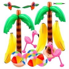 Inflatable Palm Tree etc Blow Up Summer Hawaiian Tropical Pool Beach Party Decor