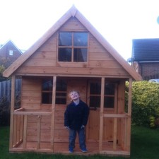Children wooden playhouse - wooden,