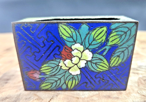 Antique blue cloisonne enamel - antique,