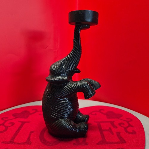 Wooden elephant tealight - wooden,