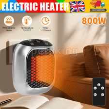 800W Electric Space Heater Low Energy Ceramic Fast Heating Fan Portable Remote