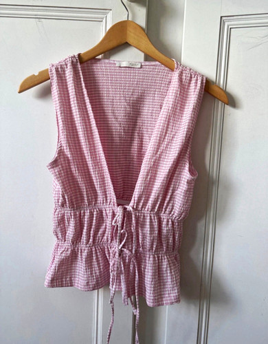 Zara pink white gingham - &,