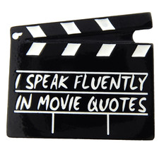 Clapperboard Pin Badge Film