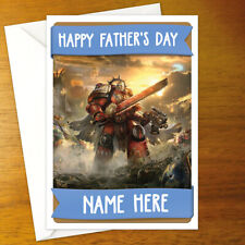 WARHAMMER 40K Personalised FATHER'S DAY Card - personalized dad daddy 40000