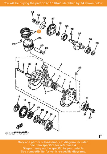 Yamaha piston ring set - yamaha, o