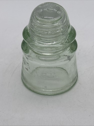Vintage green glass telephone - green,