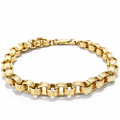 Belcher bracelet 7mm - belcher, patterned
