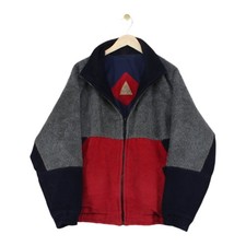 Vintage Alpaca Fleece Jacket Mens Size XL Multicoloured 90s Made In Peru