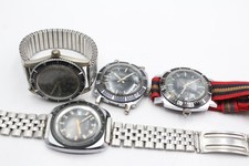 Vintage Mechanical Diver Style Watches Timex Corvette Etc SPARES/REPAIRS x 4