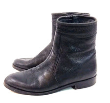 Russell & Bromley Fleece Lined Mens Black  Zip Ankle Boots No Size 29CM Sole