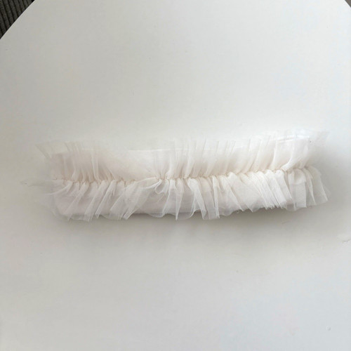Mayoral white solid ruffle - solid,