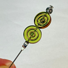 Pretty Vintage HatPin Stick Pin - Heavy Art Deco inspired 8cm x 1.75cm