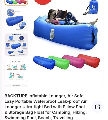 Backture blue inflatable - blue,