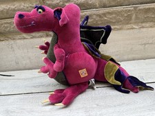 Vintage Manhattan Toy Royal Renaissance Large 14" Purple Dragon Soft Toy Plush