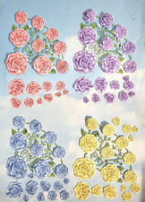 Carnation Crafts Die Cut Card Topper Rose Fan Corner Decoupage x 2 Colour Choice