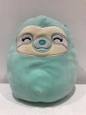 Original Squishmallows Aqua Sloth Soft Toy Sparkle Glitter Eyes Kelly Toys 8"