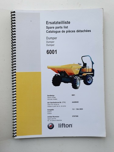 Lifton 6001 dumper parts - dumper,