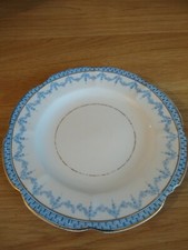 Vintage Pretty powder blue Court china W L L plate. Good.