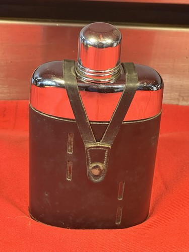 Old vintage hip - flask, metal