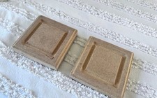 Pair of Architrave Blocks 100 x 100 x 25 Square Rounded Grooved MDF Door