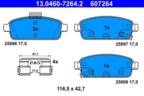 Disc brake pad set - brake, fits