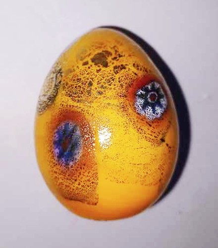 Murano glass egg millefiori - murano,