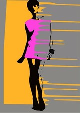 Original Graffiti Pop Art Fashion Illustration Modern Art Postcard