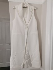 Zara White long Gilet, Size S - Trinny Woodall, never worn