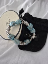 LL hallmarked Links London Sweetie Sterling Silver medium bracelet Turquoise 