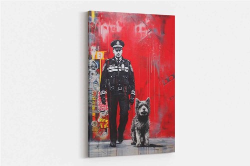 Police officer and dog - officer,