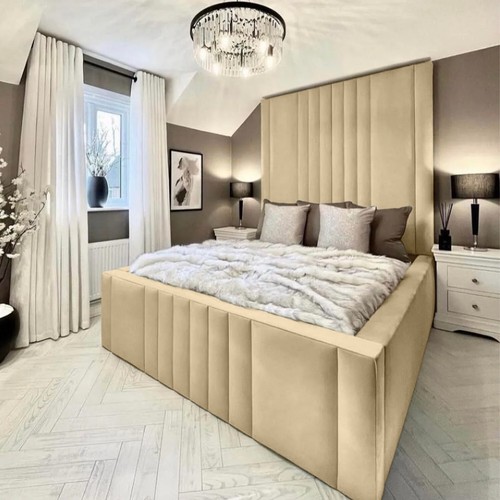Luxury high headboard velvet - headboard,