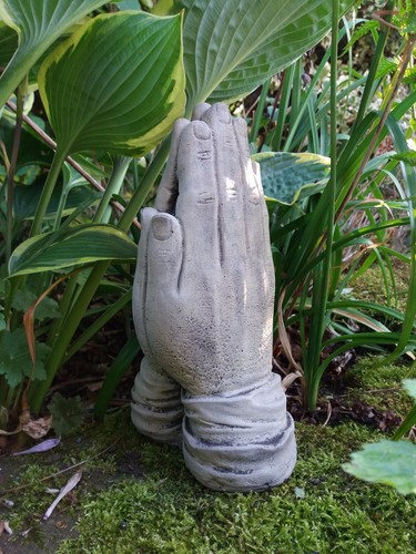 Stone garden praying hands - stone,